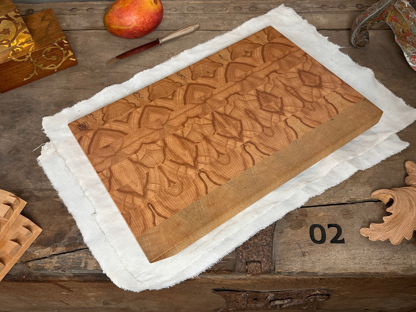 #02 Hirnholzschneidebrett ohne Gravur - Buche