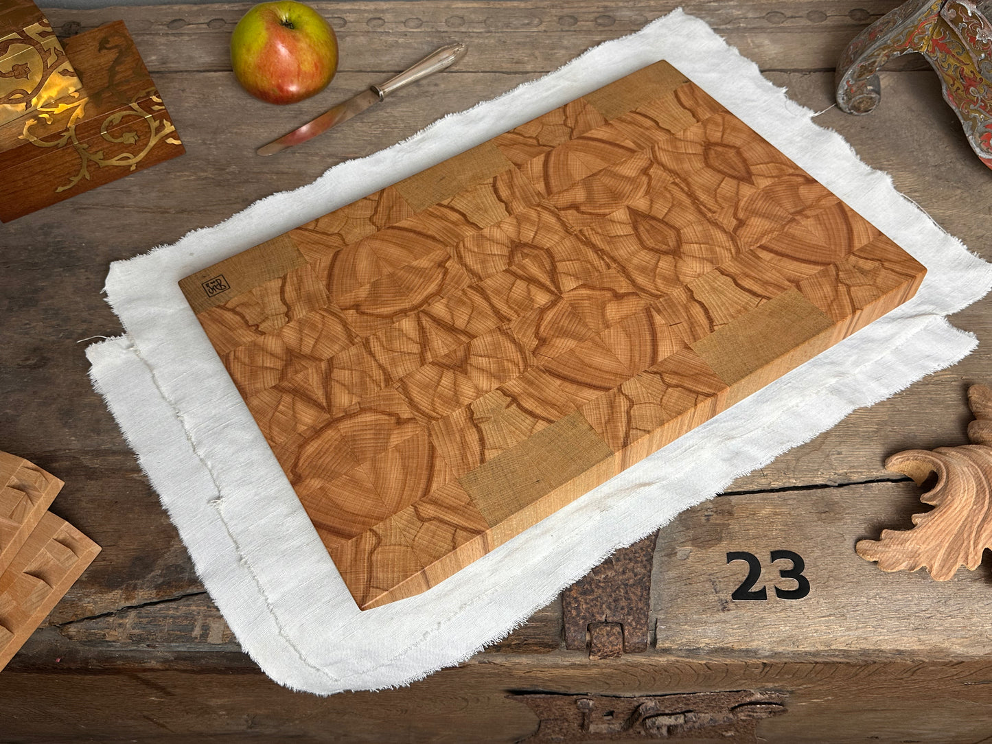 #23 Hirnholzschneidebrett ohne Gravur - Buche