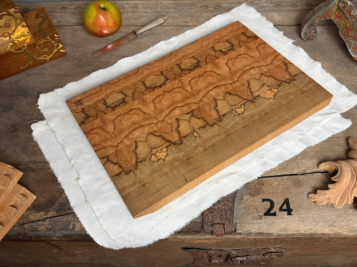 #24 Hirnholzschneidebrett ohne Gravur - Buche