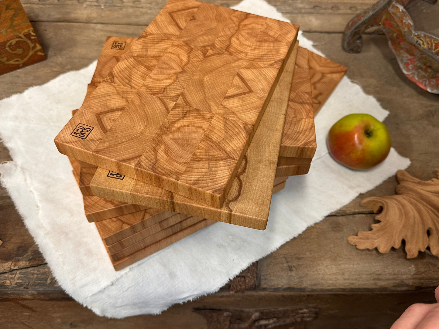 #33 Hirnholzschneidebrett ohne Gravur - klein - Buche