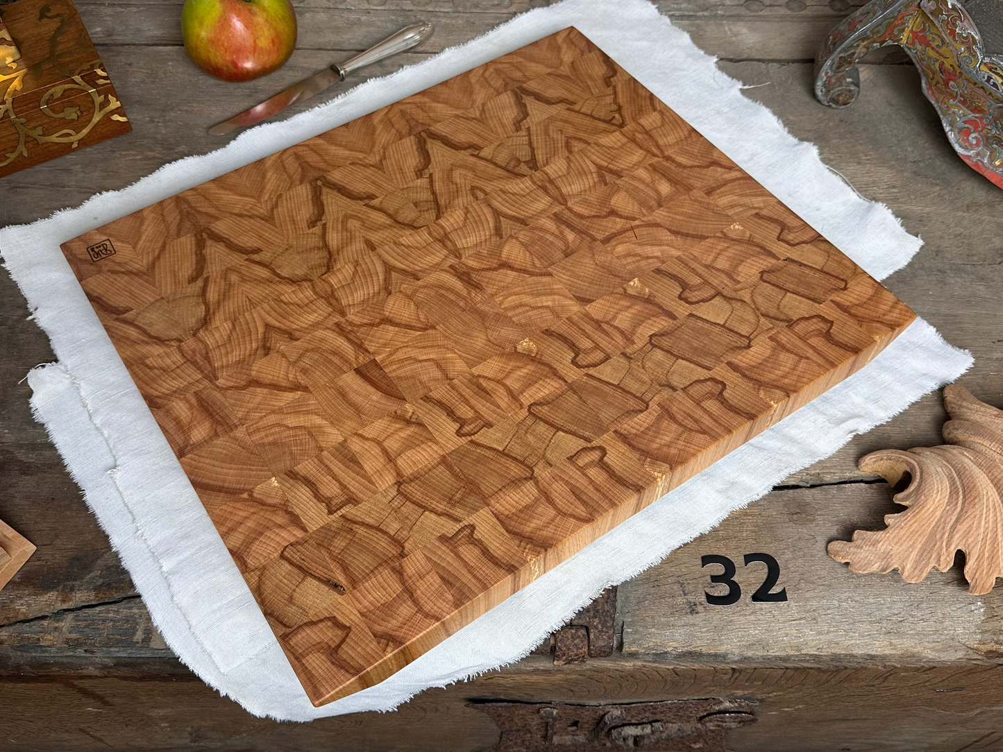 #32 Hirnholzschneidebrett ohne Gravur - Buche